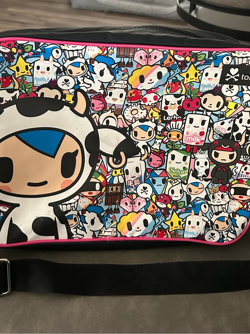 Tokidoki Crossbody Messenger Bag - Colorful Character Print